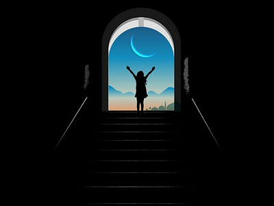 Freedom - vector illustration art dream freedom graphic illustration minimal poster design sky vector