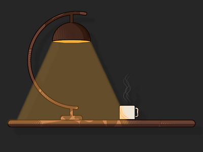 Work table lamp. 100daysofillustration adobeilustrator flatdesign flatillustration illustration inspiration tablelamp vectorart vectordesign