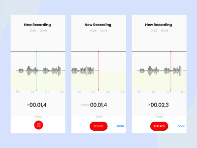 Recording Social Audio audio audio app audio player mobile app music player recorder uidesign ux design