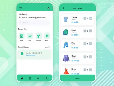 laundry app android app app development appdesign b2cinfosolutions covid19 laundry app ui ux