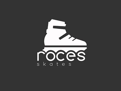 Roces skates 2d branding logodesign minimalist logo rollerskates vector white