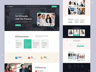 Folioedge | Creative Agency Website Landing Page - v2 agency agency website business agency company creative design service devignedge digital agency homepage landing page landingpage mhmanik02 personal portfolio portfolio ui design uxui web design webdesign webpage website