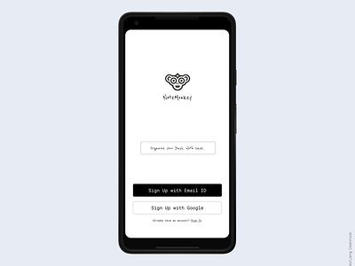 Note Monkey - Note/Schedule app android app design app design blackandwhite creative illustration notes app portfolio.