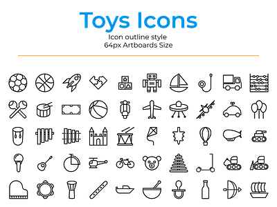 Toys icons pack app icon web