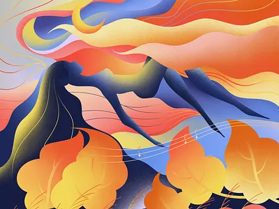 Dream 2d art design digital art digital painting dreams girl character illustration minimal vector