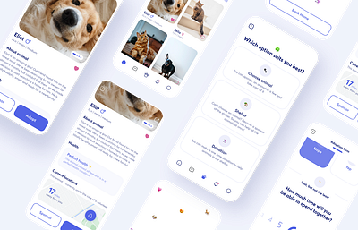 Shelter App adopt adoption animal app application medicine mobile mobile app pet product design shelter shelter app treatment ui uiux ux uxui vet veterinary