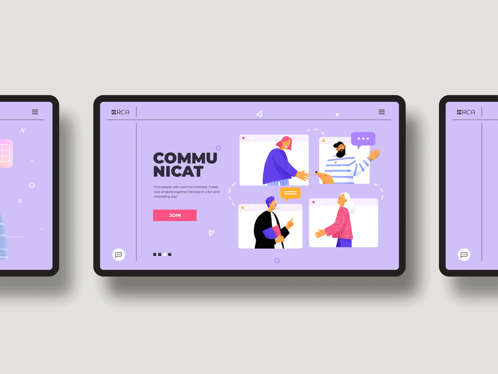 Illustration for RCA character design design illustration instagram people statistics ui