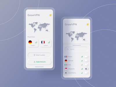 GrowVPN concept simple ui uidesign uiux