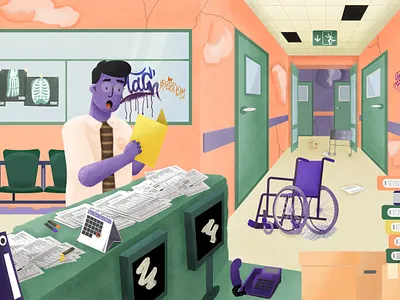 Urban exploration series: part 3 abandoned adventure character character design clinic drawing exploration explorations health healthcare hospital hospitals illustration medical radio tag texture urban exploration urbex wallpaper