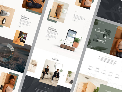 Meditation app landing page app homepage ipad landing page mobile sketch ui ux web design