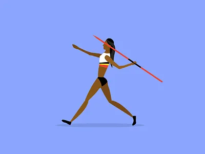 Nafi Thiam athlete belgian athlete design graphic design heptathlete heptathlon illustration javelin nafithiam olympics sports vector