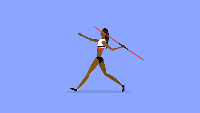 Nafi Thiam athlete belgian athlete design graphic design heptathlete heptathlon illustration javelin nafithiam olympics sports vector