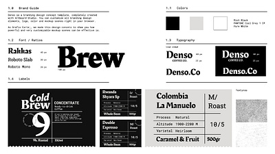 Denso Coffee Co badgedesign branding brew brewery coldbrew design gudeline illustration logo minimal type typography