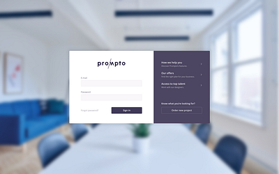 Prompto Login login ui uiux web