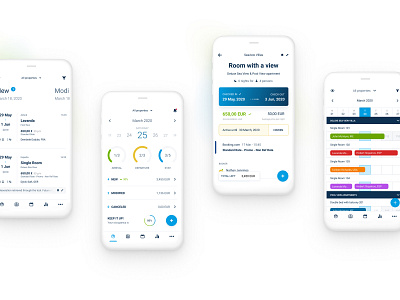 PMS mobile app android app app design application calendar design graphic ios mobile reservation saas saas app saas design ui ux web