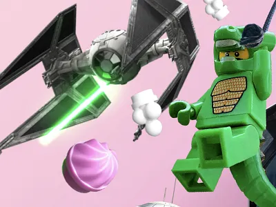2020 landing detail 2 action art director bubble character cupcake folio grappling hook illustration landing lego lizard pink portfolio robot ship star wars tie tie fighter