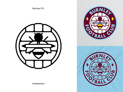 BURNLEY F.C. badge brand identity burnley burnley football club crest cresttoicon epl football icon identity design logo premier league soccer sports