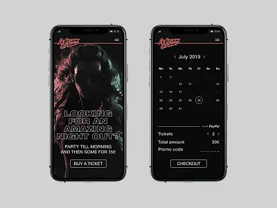 Warsaw Crawl - mobile website layouts colors helvetica helvetica neue landing page layout mobile app mobile design mobile landing page mobile layout mobile ui neon retro retrowave ui ux ui design uidesign uxdesign uxui web design website