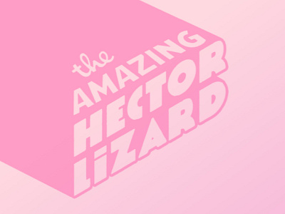 Logo Refresh! amazing bold comics corner extrusion flat geek gradient hector hero isometric lettering lizard logo logotype monochrome perspective pink superhero type