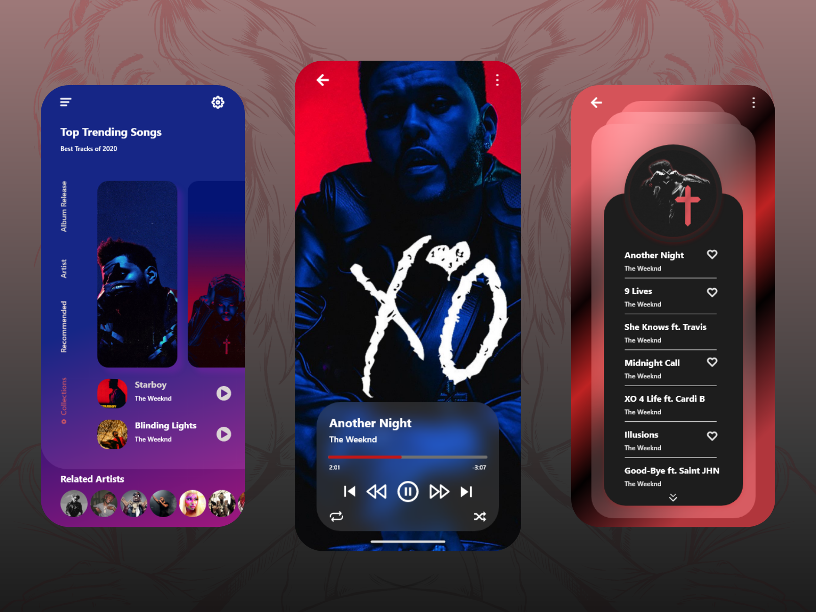 Flashy Music App - UX/UI Design by Daniel David on Dribbble