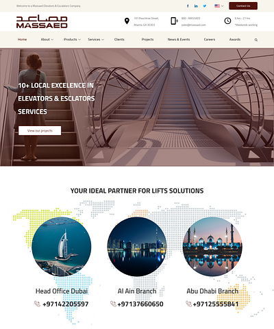 MASSAED Innovative Installation of ELEVATORS & ESCALATORS redesign ui uxui website website design