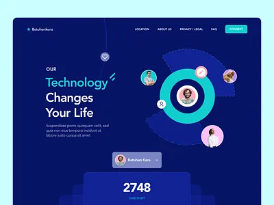 Technology Landing Page design ui web