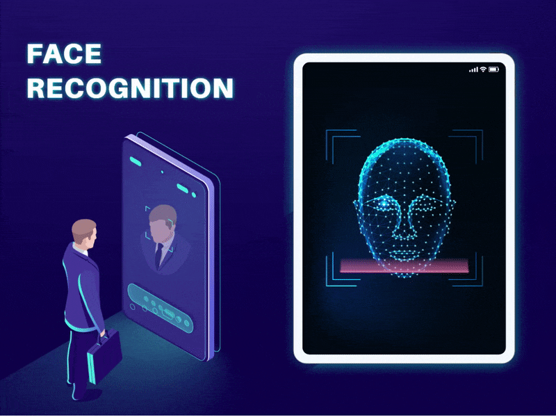 face recognition App ui android design animation design animation motio app concept app design branding digitalart face gif animated graphic illustration inspiration ios app design login screen mobile motion design product design vector video