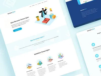 Landing Page - Temanujian.id brand design brandidentity isometry landing page landingpage logo startup typogaphy ui ui design uidesign web design webdesign website concept website design websites wordpress wordpress design