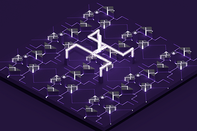 Isometric abstract DataCenter in #VoxelArt - #30DaysChallenge 30days abstract challenge datacenter isometric magicavoxel voxel voxelart
