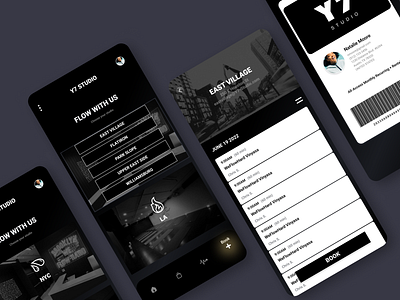 Redesign Y7 Studio App app design ui design y7 yoga yoga app