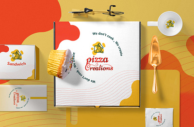 Pizza Creation Branding brand identity branding fastfood food illustraion package design pattern pizzalogo pizzeria restaurant type typogaphy