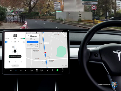 Spot Me_ Tesla_AR animation app ar augmented augmented reality augmentedreality camera car dashboad google interactiondesign map motion graphic payment productdesign tesla ui