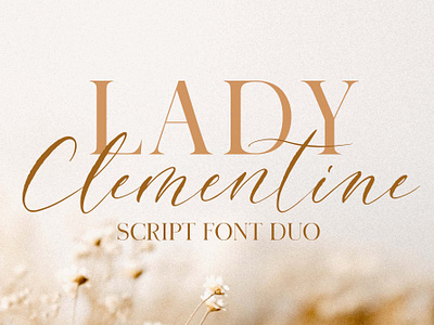 Lady Clementine script font & serif