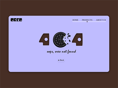 Daily UI 008 (404 Error) daily ui dailyui dailyuichallenge error 404 illustration oreo webdesign website