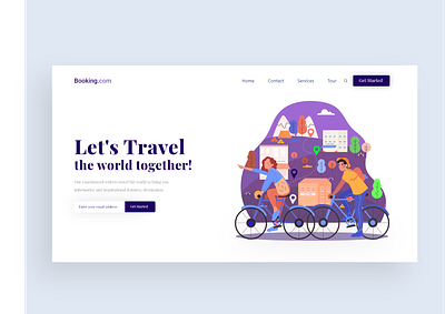 Header Design color cta button cycling desktop app header icon illustrator minimal minimalism mobile ui simple typogaphy ux webdesign website white