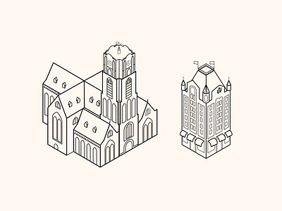 Isometric Rotterdam design dutchdesign graphic design isometric isometry rotterdam vector