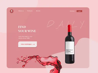 Wine shop landing page gastronomy landing page portfolio shop ui ux web design wine wine label