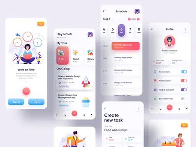 Task Management App (full) 2020 trend app design app ui ios app design management management app minimal mobile design product design reminder reminder app task app task list task management app task manager to do list todo app todo list ui ux