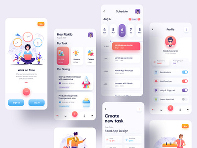 Task Management App (full) 2020 trend app design app ui ios app design management management app minimal mobile design product design reminder reminder app task app task list task management app task manager to do list todo app todo list ui ux