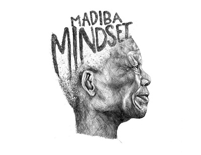 The Madiba Mindset - Portrait Illustration africa art artist female illustrator illustration illustration art nelson mandela pencil art portrait south africa