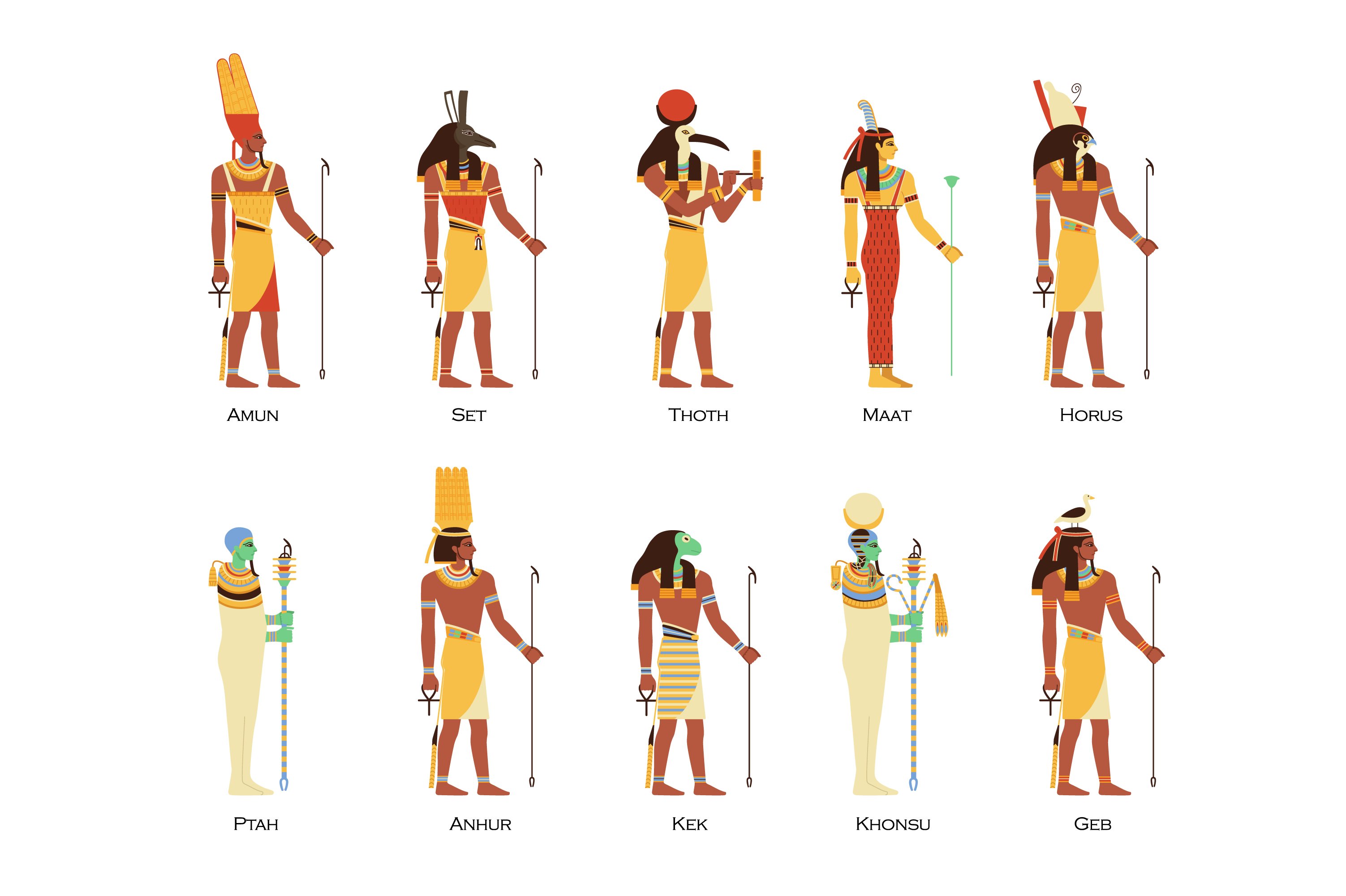 Gods and goddesses of Ancient Egypt by Good_studio on Dribbble