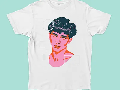 Chalamet Tee illustration portrait t shirt design timothée chalamet