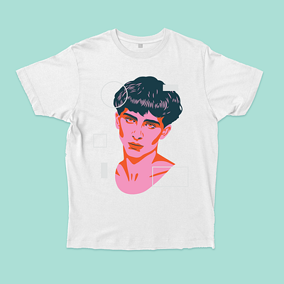 Chalamet Tee illustration portrait t shirt design timothée chalamet