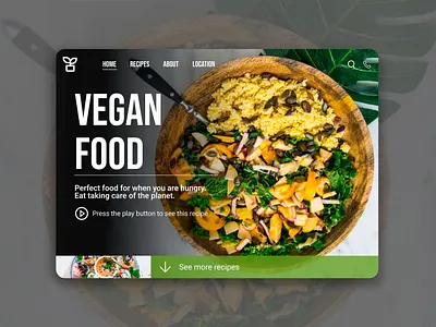 Landing Page - Daily UI 003 003 challenge dailyui dailyui003 dailyuichallenge design food illustration lading lading page ui uidesign ux uxdesign vegan