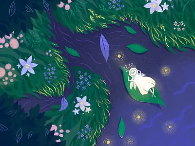 Bay of calm 2d art character illustration procreate