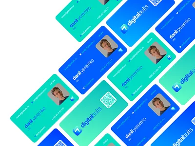 DS business card blue brandbook branding branding design business business card design businesscard concept design green id identity it it company logo typography