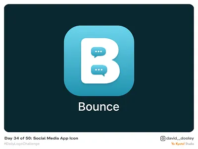 Daily Logo Challenge | Day 34 - Social Media App Icon branding daily logo challenge design identity identity design logo logo design