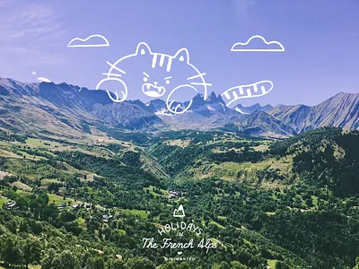 Holidays in the French Alps cat doodle doodles france landscape mountains