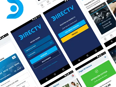 DIRECTV self care app app app design application directv mobile mobile app mobile app design mobile design ott selfcare tv ui uiux