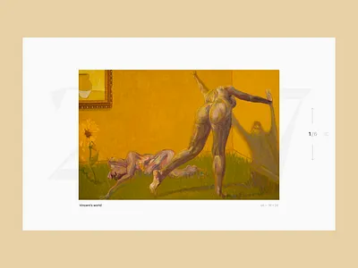 Paintings List Quick Nav - Andy H. Wei animation art direction painter painting portfolio typography ui ux web web design website layout